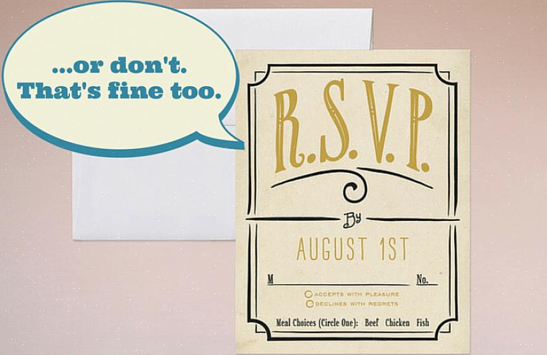 Det er RSVP-datoen du skriver ut på svarkortene dine
