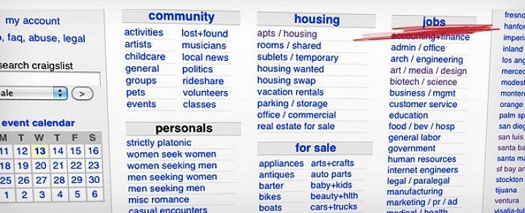Craigslist søketips