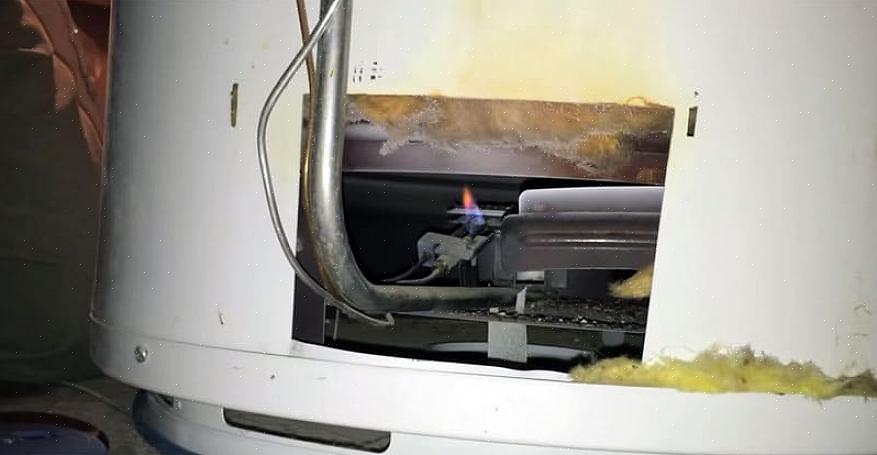 Termoelementet er koblet fra gasskontrollventilen (se ovenfor)