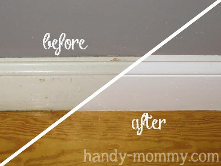 Hvis du tetter toppen av baseboards